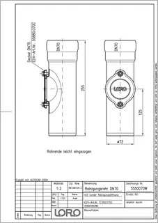 LORO-XCL REINIGUNGSROHR 1.4571 DN 70 – Bild 2
