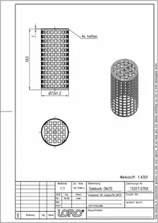 LORO-X SIEBKORB KLEIN F.LANGMU.DN 70 – Bild 2