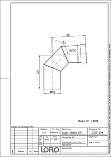 LORO-XCL BOGEN 1.4404 87 GR.DN 150 – Bild 2
