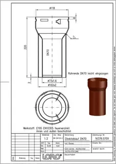 LORO-X BALKONDIREKTABL.220 MM M.GLOCKE, DN 70 – Bild 2