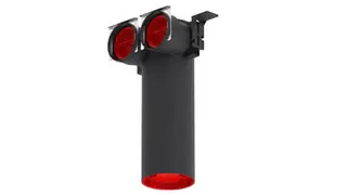 ZE Luftdurchlassgehäuse TVA-P 90 DN 125, 2x90, H402 mit Montagewinkel