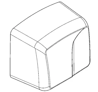 Aquarotter Händetrockner, Kunststoff, IR, 268x230x177 mm, 230 VAC – Bild 2