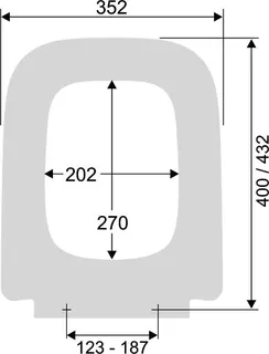 WC-Sitz m.D. Typ S500689 zu Renova Plan rimless Edelstahl-Steckbef. v.o. weiß – Bild 2