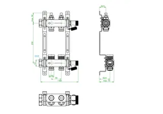 OVENTROP-"Multidis SFQ" Edelstahl- verteiler mit Durchflussindikator 2 Kr. – Bild 2