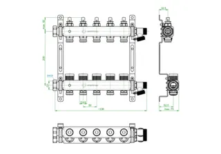 OVENTROP-"Multidis SFQ" Edelstahl- verteiler mit Durchflussindikator 5 Kr. – Bild 2