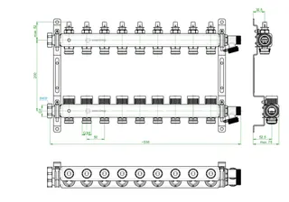 OVENTROP-"Multidis SFQ" Edelstahl- verteiler mit Durchflussindikator 9 Kr. – Bild 2