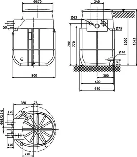 Wilo Schachtpumpstation DrainLift WS 50E Basic/UNI V05/M06, G21/2 – Bild 2