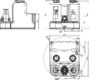 Wilo DrainLift Abwasser-Hebeanlage SANI-XL.19T/4, 400V, S1, EC-L, CEE32 – Bild 4