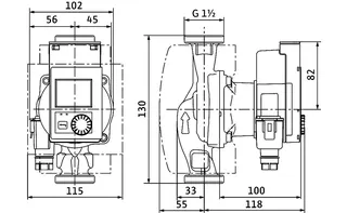 Wilo Nassläufer-Hocheffizienzpumpe Stratos PICO plus 15/0,5-8, G1, 75W – Bild 5
