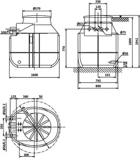 Wilo Schachtpumpstation DrainLift WS 40D Basic/MINI3 V04 T06, G2, EC-L – Bild 2