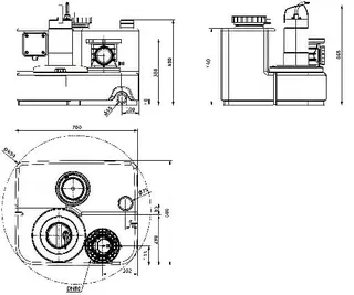 Wilo DrainLift Abwasser-Hebeanlage SANI-M.12T/1, 400V, S3, MS-L, CEE16 – Bild 3