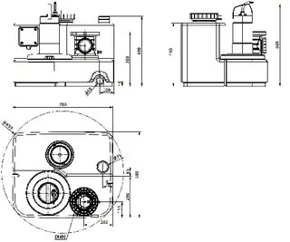 Wilo DrainLift Abwasser-Hebeanlage SANI-M.21T/1, 400V, S3, MS-L, CEE16 – Bild 3