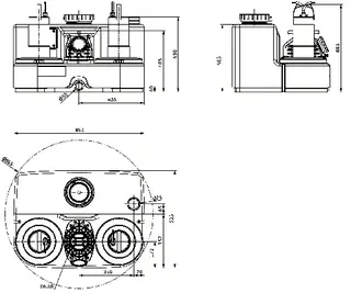 Wilo DrainLift Abwasser-Hebeanlage SANI-L.16T/1, 400V, S3, MS-L, CEE16 – Bild 4