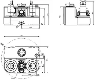 Wilo DrainLift Abwasser-Hebeanlage SANI-L.12T/1, 400V, S3, MS-L, CEE16 – Bild 4