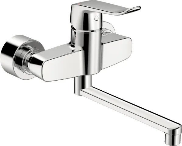 EHM Waschtisch-Batt. HANSACLINICA 0153 Bed.he. lang Ausld. 277 mm DN15 chr