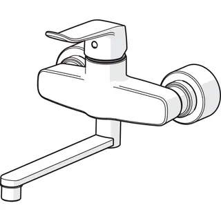 EHM Waschtisch-Batt. HANSACLINICA 0153 Bed.he. lang Ausld. 277 mm DN15 chr – Bild 3