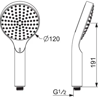 Handbrause HANSAACTIVEJET Digital 8431 1-strahlig Bluetooth chr/Hellgrau – Bild 2