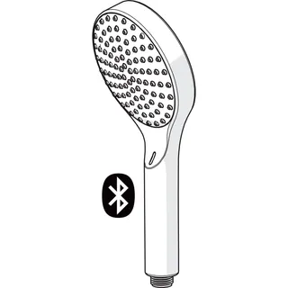 Handbrause HANSAACTIVEJET Digital 8431 1-strahlig Bluetooth chr/Hellgrau – Bild 3