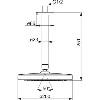 Kopfbrause HANSABASICJET 4437 1-strahlig DN 15 chr – Bild 3