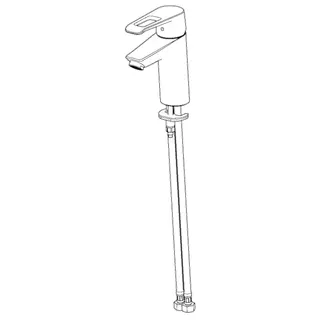 EHM Waschtisch-Batt. HANSAPOLO 5152 Bügelh. Ausld. 110 mm chr – Bild 3