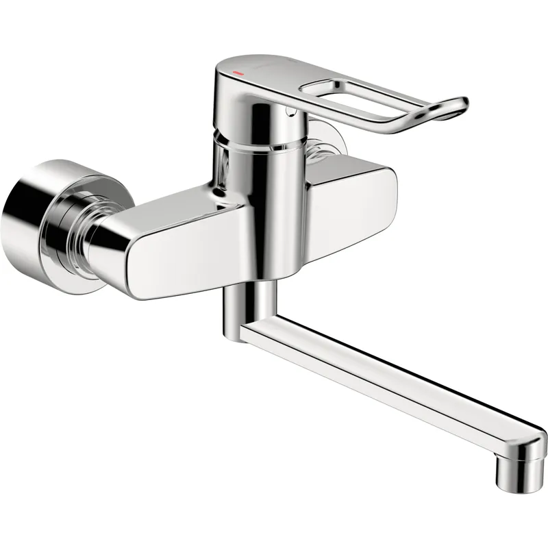 EHM Waschtisch-Batt. HANSACLINICA 0153 Bügelh Bed.he. lang Ausld. 277 mm DN15 chr