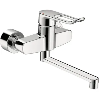EHM Waschtisch-Batt. HANSACLINICA 0153 Bügelh Bed.he. lang Ausld. 277 mm DN15 chr