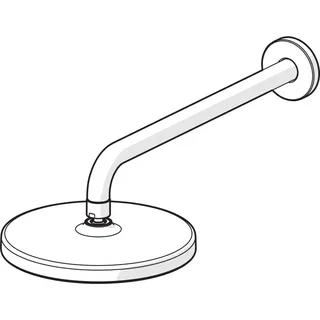 Kopfbrause HANSABASICJET 4436 1-strahlig d 200 mm L=348 Matt-Schwarz – Bild 3