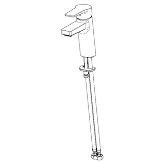 EHM Waschtisch-Batt. HANSATWIST XL 0902 Ausld. 123 mm DN15 Matt-Schwarz – Bild 3