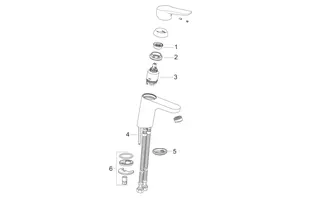 EHM Waschtisch-Batt. HANSATWIST XL 0902 Ausld. 123 mm DN15 Matt-Schwarz – Bild 5