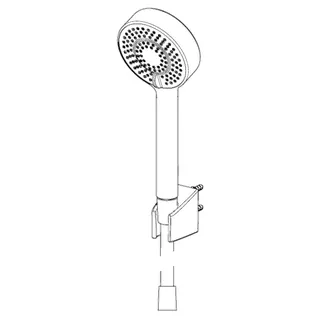 Handbrausegarnitur HANSABASICJET 4468 3-strahlig Matt-Schwarz – Bild 4