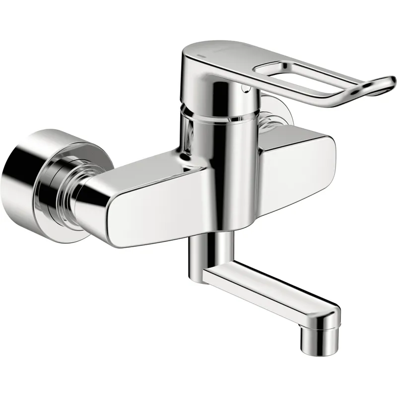 EHM Waschtisch-Batt. HANSACLINICA 0152 Bügelh Bed.he. lang Ausld. 177 mm DN15 chr