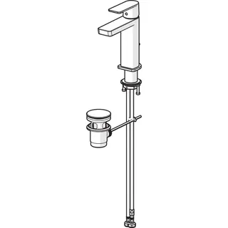 EHM Waschtisch-Batt. HANSASTELA 5718 Zugst.Ablgarn. Ausld. 174mm chr – Bild 2