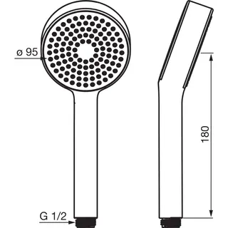 Handbrause HANSABASICJET 4461 1-strahlig ECO chr – Bild 2
