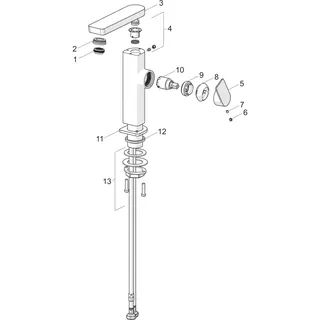 EHM Waschtisch-Batt. HANSASTELA 5714 Ausld. 175mm chr – Bild 4