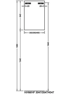 sanibel-Hängeschrank 2.0 FLEX HF4547L links 450x640x170mm Eiche Rost – Bild 2