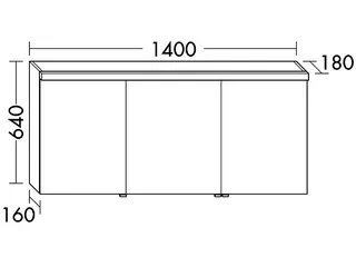 sanibel-Spiegelschrank 2.0 FLEX SPFP140R LED 1400x640mmx180mm Eiche Rost – Bild 2