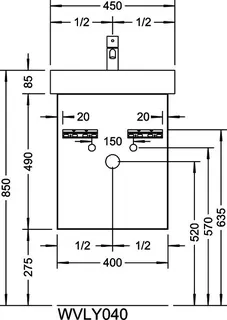 sanibel-Waschtisch-Unterbau 2.0 FLEX WVLY040L 400mm breit Tür links Eiche Rost – Bild 3