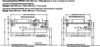 sanibel-Waschtisch-Unterschrank 2.0 FLEX WVXW090 zu Konsole 900x300x540mm Eiche Rost – Bild 4