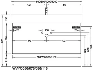 sanibel-Waschtisch-Unterbau 2.0 FLEX WVYO076 760mm Schubl/Auszug Eiche Rost – Bild 2