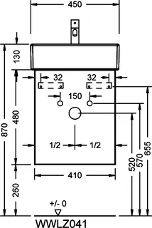sanibel-Waschtisch-Unterbau 2.0 FLEX WWLZ041R 410mm breit Tür rechts Eiche Rost – Bild 3