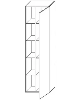 sanibel-Hochschrank 2.0 FLEX HSER050R rechts 500x1760mm Eiche Rost – Bild 2