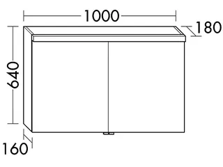 sanibel-Spiegelschrank 2.0 FLEX SPGJ100 LED-Waschtisch 1000x640mmx180mm Eiche Rost – Bild 2