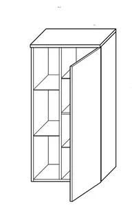 sanibel-Mittelschrank 2.0 FLEX UHGZ050R rechts 500x980mm Eiche Rost – Bild 2