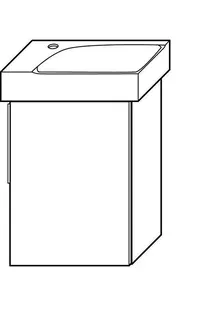 sanibel-Waschtisch-Unterbau 2.0 FLEX WUVE035R 350mm breit Tür rechts Eiche Rost – Bild 2