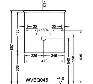 sanibel-Waschtisch-Unterbau 2.0 FLEX WVBQ045R 470mm breit Tür rechts Eiche Rost – Bild 3