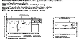 sanibel-Unterschrank 2.0 FLEX WVIG030 zu Konsole 300x520x540mm Eiche Rost – Bild 2