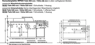 sanibel-Unterschrank 2.0 FLEX WVII050 zu Konsole 500x520x540mm Eiche Rost – Bild 2