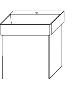 sanibel-Waschtisch-Unterbau 2.0 FLEX WVNG050R 500mm breit Tür rechts Eiche Rost – Bild 2