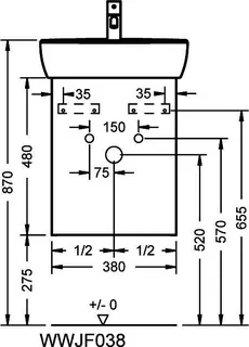 sanibel-Waschtisch-Unterbau 2.0 FLEX WWJF038R 380mm breit Tür rechts Eiche Rost – Bild 2