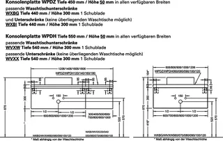 sanibel-Unterschrank 2.0 FLEX WXBI100 zu Konsole 1000x300x440mm Eiche Rost – Bild 3